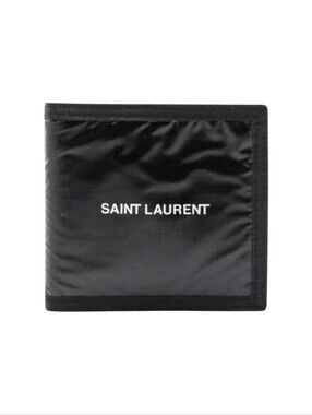Saint Laurent Nuxx Nylon Logo Print Wallet 